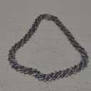 Metal Diamond Dog Chain Dog Training Chain with Secure Buckle Pet Collars for Large Medium Dogs (26in, Blue white)