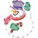 New ! Holiday Time Christmas Decor Light Up Waving Snowman