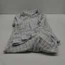 Women's 2 Piece Cotton Pajama Sets Long Sleeve Sleepwear Button Down Soft Lightweight Pj Pants Set With Pockets (Large, Blue)