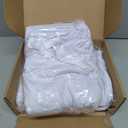 Asee'm 10x8FT White Backdrop Curtains for Parties, Polyester Photo Fabric Curtain Backdrop Drapes for Birthday Wedding Party Decor Background Photography with Rod Pocket, 5x8FT, 2 Panels