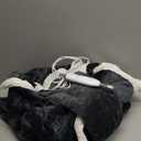 GarveeHome Wearable Heated Blanket with Foot Pocket,Electric Snuggle Blanket with Sleeves,6 Heating Levels & 2/4/8/10H Time Settings,Machine Washable,Gift for Family & Friends,50 * 70"+18", Black