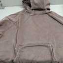 AIABLE Womens Oversized Hoodie Couples Heavyweight Hoodies Vintage Acid Wash Hoodie Cotton Fleece Hoodies for Women College Streetwear Dark Brown, XL