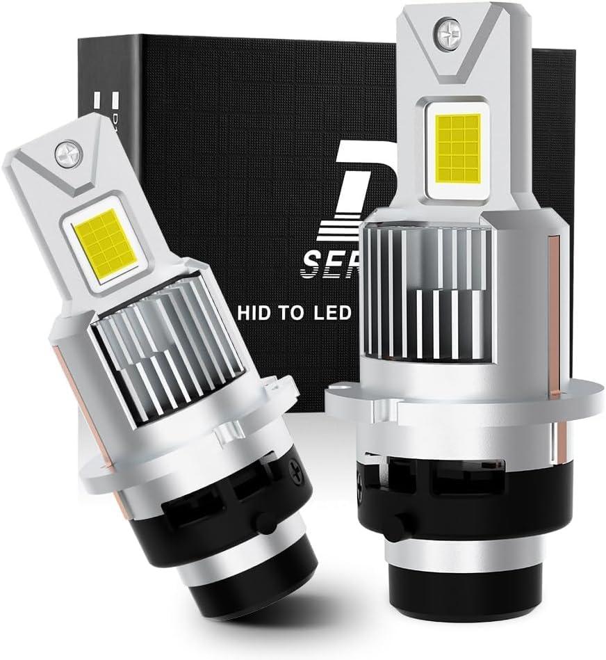 D2R D2S LED Bulb,70W High Power,24000LM +600% Brightness,6500K Cool White,High and Low Beam,Xenon HID Replacement Lights, Plug and Play,D2S LED Bulbs Canbus Error Free,Fog Light Bulbs