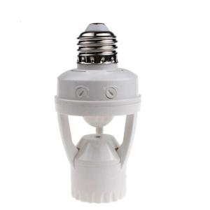 Motion Sensor Light Socket, PIR Motion E26 Screw Bulb Adapter, Adjustable Auto On/Off Night Light Control, Garage Light, for Basement, Pantry Room, Storage Room, Garage Light