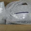 U-QE 100 Pieces Gold Plastic Plates - Premium White Plastic Plates for Party, Wedding and Daily Use Including 50PCS 9 '' Plastic Dinner Plates & 50PCS 6.5 '' Plastic Dessert Plates