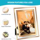 5x7 Picture Frame Set of 2, 5 x 7 Photo Frame Made of Real Glass for Horizontal or Vertical Tabletop Display, Rose Gold