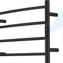 Electric Towel Rack with Voice Control for Alexa & Google Home,TUYA - Wall-Mounted Bathroom Heating Towel Warmer,Plug-in,Stainless Steel Material,16.54x23.62x5.51 in,Black,4 Bars