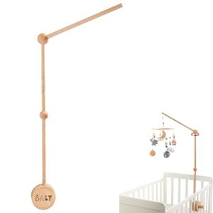 Baby Crib Mobile Arm Holder 36 Inch Large Version Baby Mobile Holder Arm Baby Room Decoration Attachment Safe Anti Slip Mobile Arm for Crib Baby Mobile Hanger