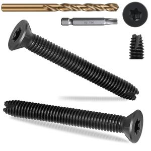 1/4-20 x 2-1/2" Flat Head Thread Cutting Self Drilling Deck Screws, Type 7, Star Drive T-30, Steel Floorboard Thread Cutting Screws for Wood & Metal-100 Pack