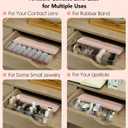 P-80 Daily Contact Lens Organizer with Remover & Tweezer, Disposable Lens Dispenser, Clear Plastic Box for All Brands (Pink)