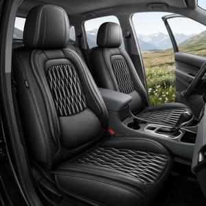 Fit for Chevy Colorado Seat Covers 2015-2026 Full Set 5 Seats | Faux Leather Seat Protectors, Waterproof, Scratch Resistant, Airbag Compatible, All-Weather Truck Interior Protection, Black