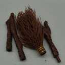 Spooktacular Creations Halloween Witch Vine-Patterned Broom Brown Cane, Witch Broomstick for Women Halloween Party Costume Accessories Stage Prop Kids and Adults, Photo Booth Accessory
