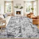 GarveeHome Modern Area Rugs 8x10 for Living Room, Abstract Large Washable Rug Soft Non Slip Stain Resistant Floor Mat Carpet Indoor Thin Accent Rug for Bedroom Nursery Home Decor