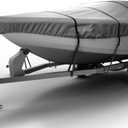 Seal Skin Covers Universal Boat Cover, Waterproof Marine-Grade Cover for 20'-22' L & Up to 106" W, Heavy-Duty & UV-Resistant, Ideal for Bass Boats, V-Hull, Fishing & Runboat (Gray)