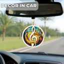 Music Lover Ornament  Acrylic Wooden Christmas Tree Keepsake for Teachers, Piano Fans, Teacher Gifts, Retro Christmas Decor, Music Notes Decoration