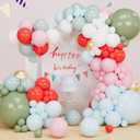 2 x Christmas Balloon Garland Arch Kit 189pcs Red Pink Martini Blue Bean Green White Gold Balloons for Xmas Baby Shower Birthday Party Decoration
