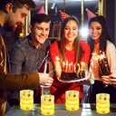 10 Sets Gold and White Happy Birthday Centerpieces for Tables Gold and White Birthday Lantern Boxes with Tea Lights Candles Centerpieces for Table Ideas for Women Men Party Supplies