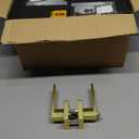 6 Pack Gold Door Handles, Interior Door Knobs Door Lever for Bath & Bedroom (Satin Brass)