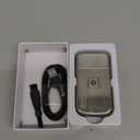 Men's Electric Ultra Thin Rechargeable Razor, Reciprocating Mini Electric Facial Care Beard Trimmer, Cordless USB Travel Razor, Silver