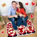 Hexagram Valentines Day Bathroom Rug, Valentines Day Bathroom Decor, Gnomes Bath Mat Decorations, Farmhouse Soft Non Slip Washable mat 16x31 Inches