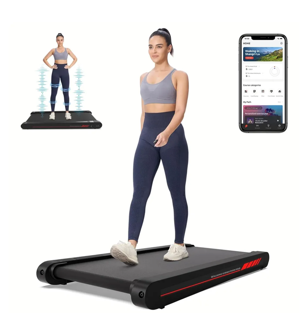 Sperax Walking Vibration Pad with APP, 3 in 1 Under Desk Treadmill, 2.5HP Low Noise Walking Treadmill Pad with Remote Control,Portable Treadmills for Home Office