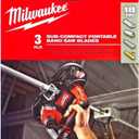 Milwaukee Alloy Steel 48-39-0572 18 TPI Sub-Compact Portable Band Saw Blade For Metal, 3 Per Pack