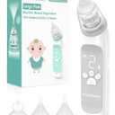 Koalababy Baby Nasal Aspirator, Large Flow Electric Nose Sucker with 3 Suction Levels, Rechargeable Toddler Nose Cleaner, Soft Silicone Tips, Music and Light Soothing