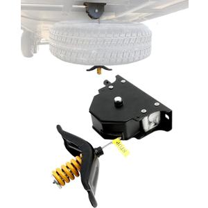 Spare Tire Hoist, Spare Tire Winch Carrier, Compatible with RVs Trailers Trucks Motorhomes, Spare Tyre Holder with Offset Cable, Spare Wheel Towing Winch, Spare Tire Lift Assembly, LC159056, 159056