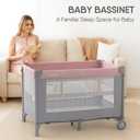 Obee Odee 4-in-1 Baby Bassinet with Playard, Napper Bassinet, Changing Table, Mosquito Net & Canopy, Storage and Toys for Newborn to Toddler