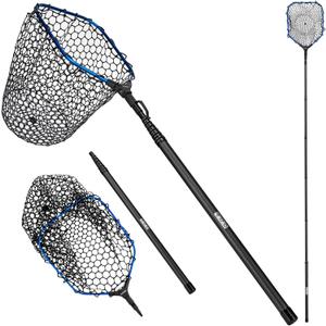 THKFISH Carbon Fiber Fishing Landing Net- 27 to 157.5 Inch Long Handle, Portable Collapsible Fishing Net for Salmon, Steelhead, Fly, Catfish, Bass, Trout Fishing, Trout Net, Dip Net Gifts for Men, 157.5 Telescopic Handle