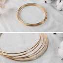 BigOtters 10PCS Dream Catcher Rings, Wreath Macrame Rings 8 Inch Gold Metal Floral Hoops for Making Wedding Wall Hanging Crafts
