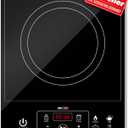 Mueller RapidTherm Portable Induction Cooktop, 1800W Hot Plate Electric Stove Top Burner. 8 Temp Levels, Auto-Off & Pot Detection, LED Display, Child Lock, 4 Programs, Burners for Cooking