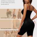 Shapewear Bodysuit for Women, Tummy Control Body Shaper Seamless Waist Trainer Shorts Under the Dress (Black, M)