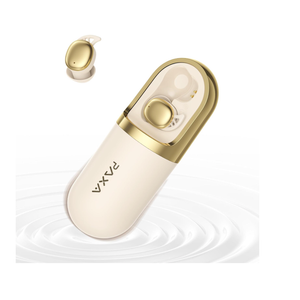 PAXA Sleep Headphones for Side Sleepers, Sleep Invisible Earbuds with Vibration Charging Case Wireless Bluetooth 6.0, Soft Silicone Mini Earbuds for Sleeping, Snoring Noise Isolation, S13 Beige