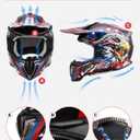 Youth Dirt Bike Helmet for Boys & Girls with Goggles & Gloves for 8-18 Years Old, DOT Certified Kid ATV Helmet Motocross Off Road
