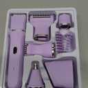 KINGTEE 5-in-1 Electric Bikini Trimmer for Women  IPX7 Waterproof Shaver, Cordless Body & Facial Razors for Women, Ceramic Blades, USB-C Rechargeable, Painless Hair Removal Kit (Purple)