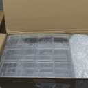 Leinuosen 100 Pcs 2 x 2 x 2 Inch Clear Acrylic Plastic Box with Lid Square Candy Containers for Party Favors Small Square Cube Storage Candy Box for Pill Tiny Earring Jewelry Herb Bead Gifts