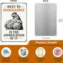 2 x 8x12 Inch Aluminum Chicken Coop Signs - Funny Outdoor Chicken Signs for Coop, Farmhouse Kitchen Decor, Vintage Wall Decor, Funny Gifts for Chicken Owners, Home & Kitchen Decor Accessories