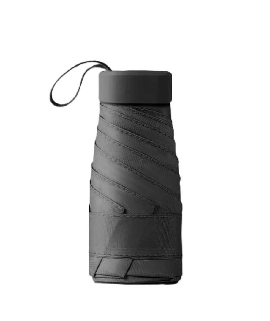 VIDDVOOM Compact Mini Umbrella for Purse - Lightweight, Pocket-Sized Travel Umbrella with Black UV Coating for Sun Protection