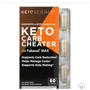 Keto Science Keto Carb Cheater with Fabenol Max, 60 Capsules