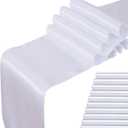 White Table Runner 10 Pack - Satin Table Runners 12 x 108 Inches Long for Wedding Parties Birthday Meeting Events Decorations