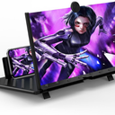 20" Screen Magnifier – 3D HD Cell Phone Magnifying Screen Enlarger Projector for Movies Videos and Gaming – Foldable Phone Stand Holder with Screen Amplifier Compatible with All Smartphones