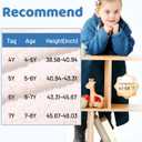 Long Coat for Girls Fleece Jackets 4-7 Years Knee-Length Lightweight Coats (Blue)