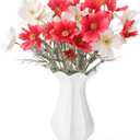 6 Pcs 23.6 Inch Red White Artificial Flowers Cosmos for Vase