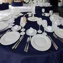 Fitable 6 Pack Navy Round Tablecloths - 120 Inches in Diameter - Stain Resistant and Washable Table Clothes, Polyester Fabric Table Covers for Wedding, Party, Banquet, Formal Events