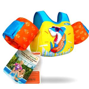 AEOCOO Puddle Float Jumper 20-30-50-60-70 Pounds, Toddler Swim Vest for 1-3-5-6-9 Years Old, Pool Floats with Swimming Arm Floaties Swim Jacket & Water Wings for Kids Swimmies, Boys, Girls, Niños
