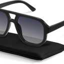 livho Trendy Polarized Square Aviator Sunglasses Women Men Square Eyewear Frame, Retro Sun Glasses for Women Men 2025 Shades