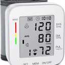 MMIZOO Wrist Blood Pressure Monitor Large LCD Display BP Machine Adjustable Cuff 5.31-7.68 inch Automatic 99x2 Sets Memory with Carrying Case for Home Use (W1681) (White)