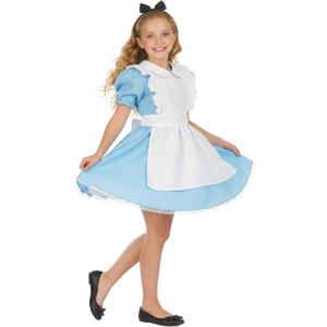 fun shack Alice in Wonderland Costume Kids, Alice Costume Girls, Book Characters Costumes for Kids (X-Large)