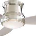 Minka-Aire F518L-BN Concept II LED Brushed Nickel 44" Flush Mount Modern Ceiling Fan with Remote, Brushed Nickel (LED Light)